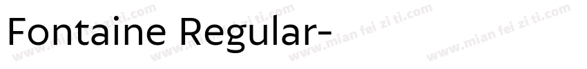Fontaine Regular字体转换